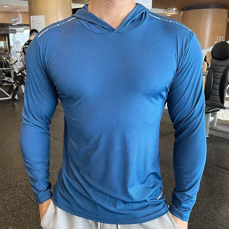 Men’s Lightweight Hooded Gym Shirt