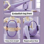 Monochrome Fitness Ring - Yoga & Pilates Resistance Circle for Home Fitness