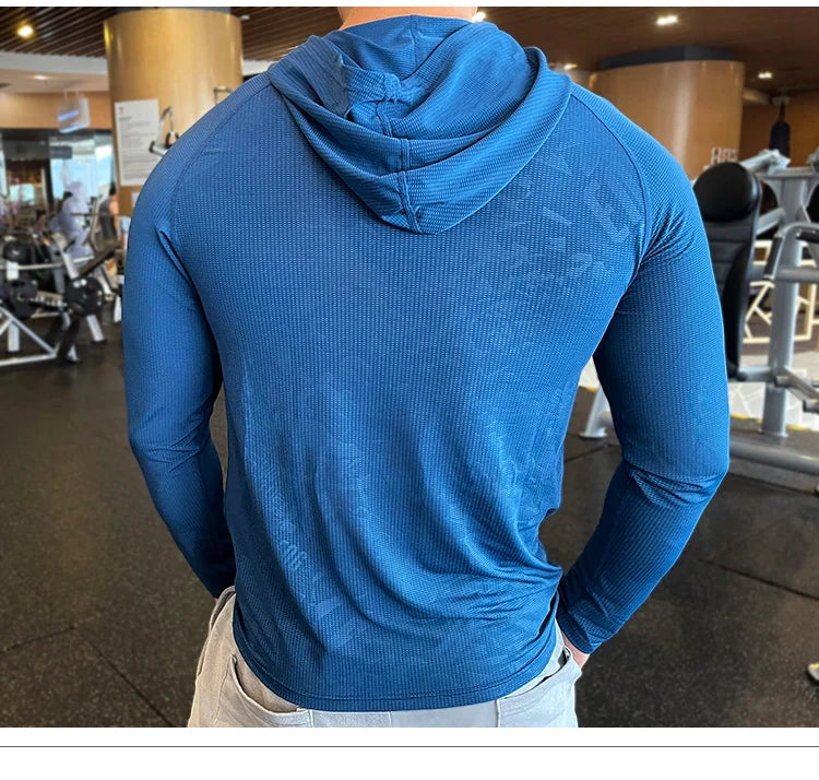 Men’s Lightweight Hooded Gym Shirt