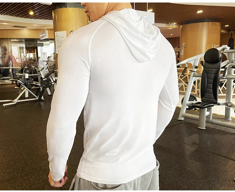 Men’s Lightweight Hooded Gym Shirt