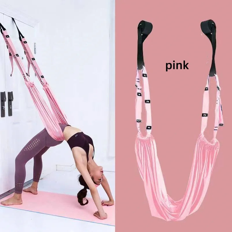Adjustable Aerial Hammock Set Yoga Swing Stretching Strap