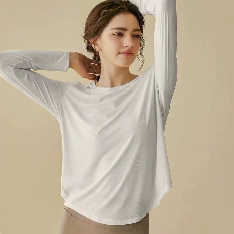 Women's Quick Dry Long Sleeve Gym Top