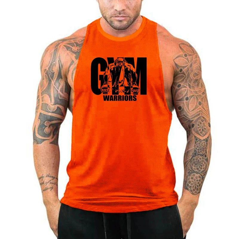 Men’s Muscle Tank – Breathable Cotton Sleeveless Gym Shirt