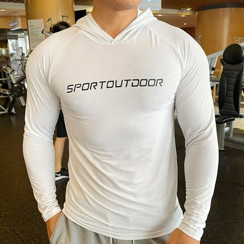 Men’s Lightweight Hooded Gym Shirt