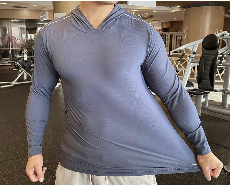 Men’s Lightweight Hooded Gym Shirt