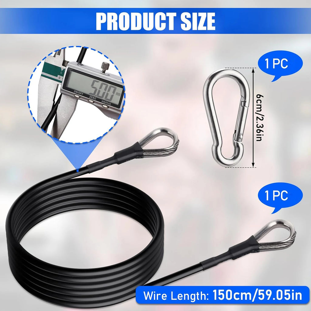 Heavy-Duty 5mm Gym Cable Extender