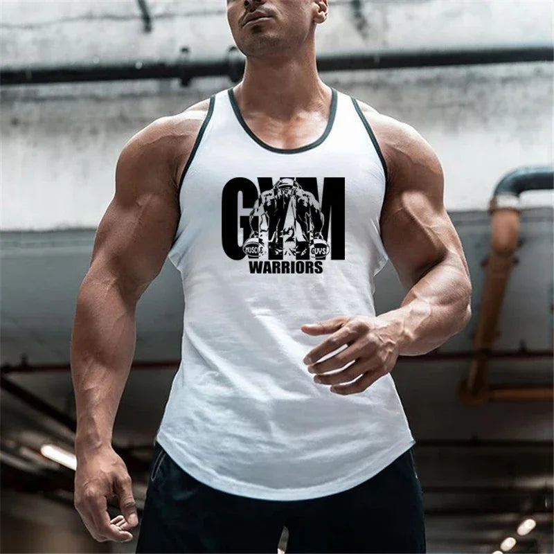 Men’s Muscle Tank – Breathable Cotton Sleeveless Gym Shirt