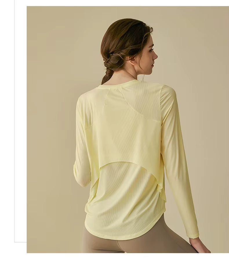 Women's Quick Dry Long Sleeve Gym Top