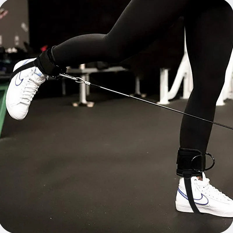 Padded Gym Ankle Cuffs for Leg Workouts