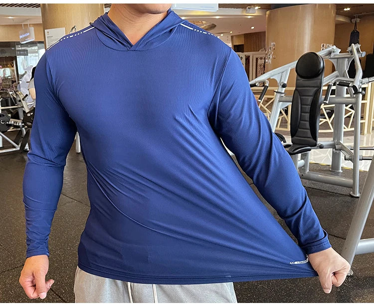 Men’s Lightweight Hooded Gym Shirt