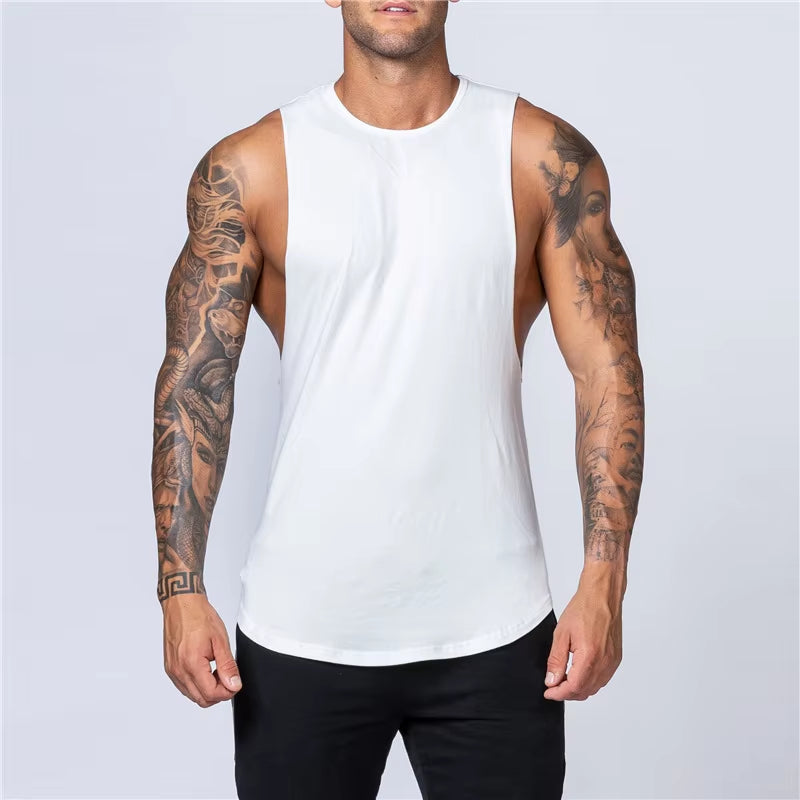 Men’s Cotton Gym Tank Top – Breathable Sleeveless Fitness Shirt