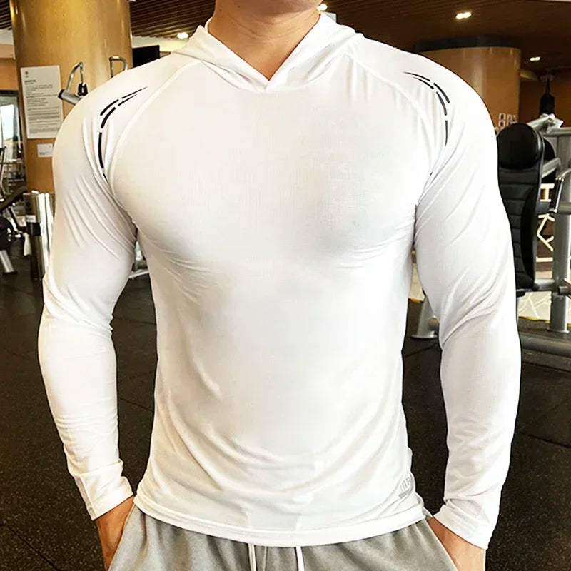 Men’s Lightweight Hooded Gym Shirt
