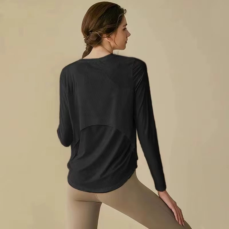 Women's Quick Dry Long Sleeve Gym Top