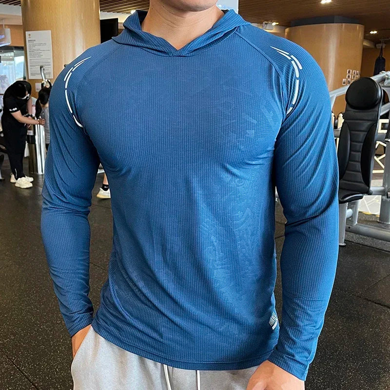 Men’s Lightweight Hooded Gym Shirt