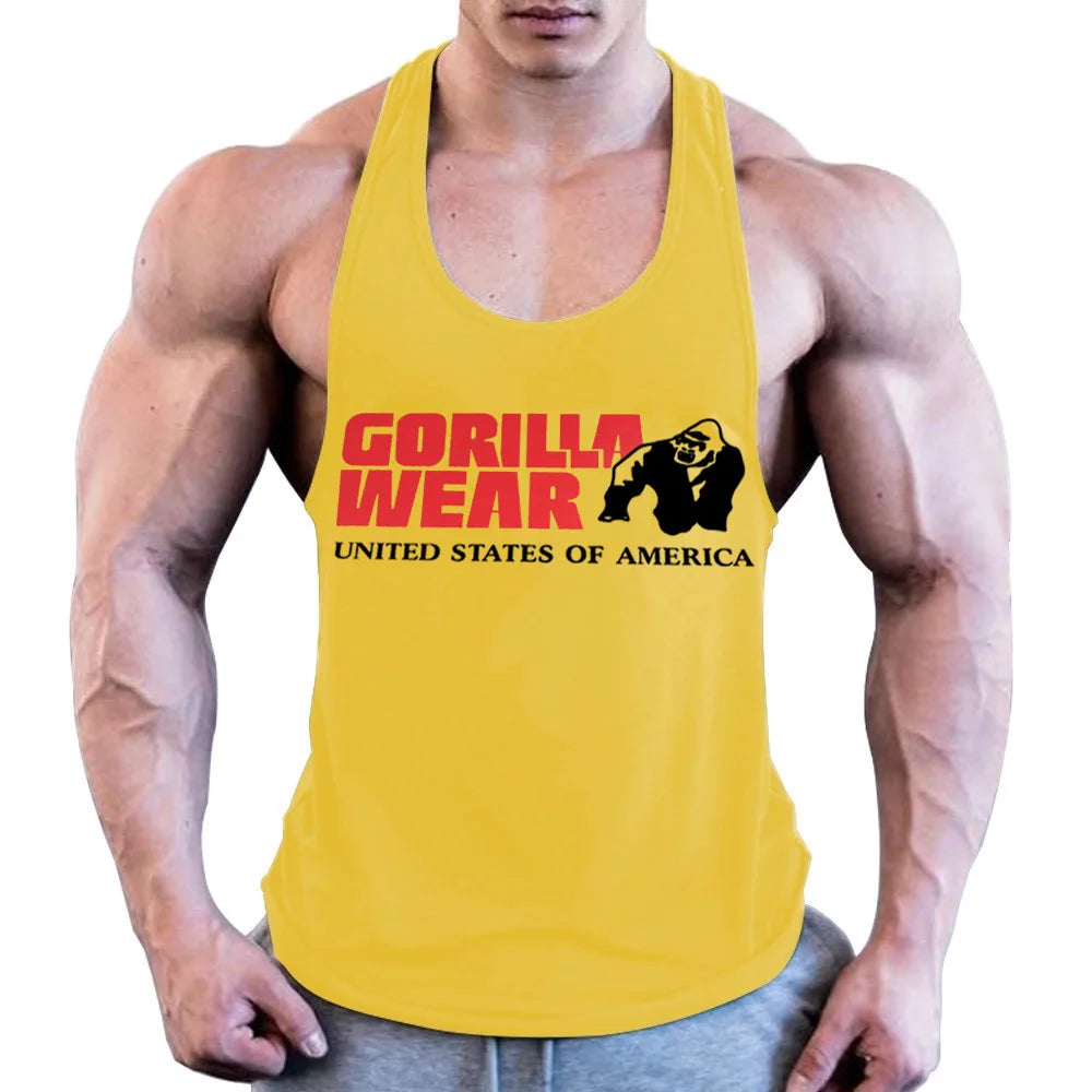 Men’s Muscle Tank – Breathable Cotton Sleeveless Gym Shirt