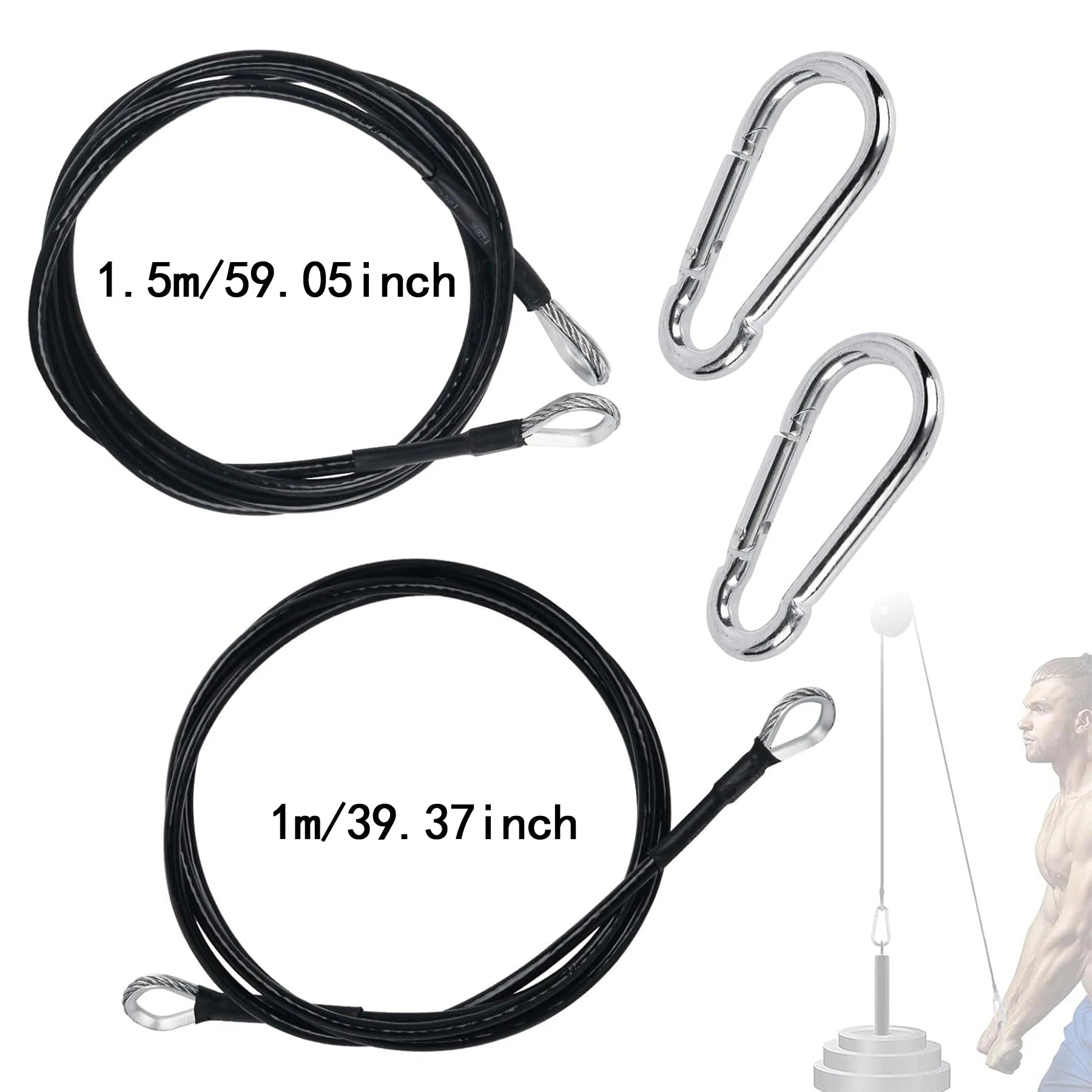 Heavy-Duty 5mm Gym Cable Extender