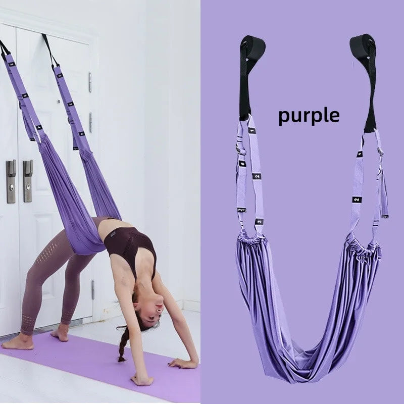 Adjustable Aerial Hammock Set Yoga Swing Stretching Strap