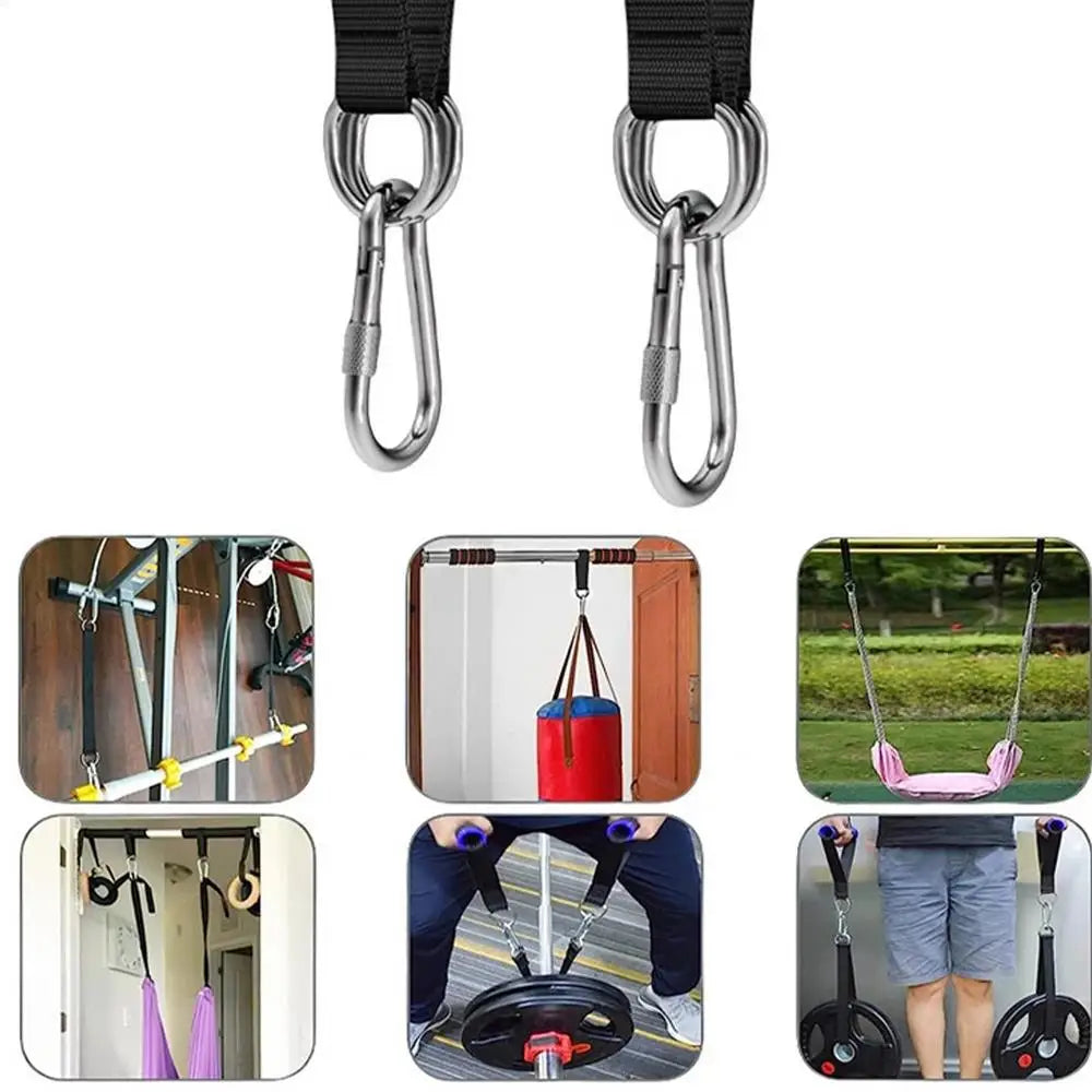 Durable Hammock Hanging Belts with Steel Hooks
