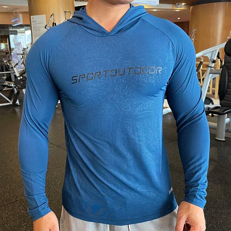 Men’s Lightweight Hooded Gym Shirt