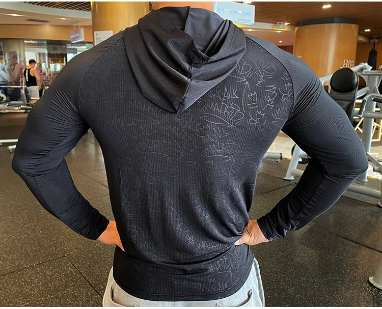 Men’s Lightweight Hooded Gym Shirt