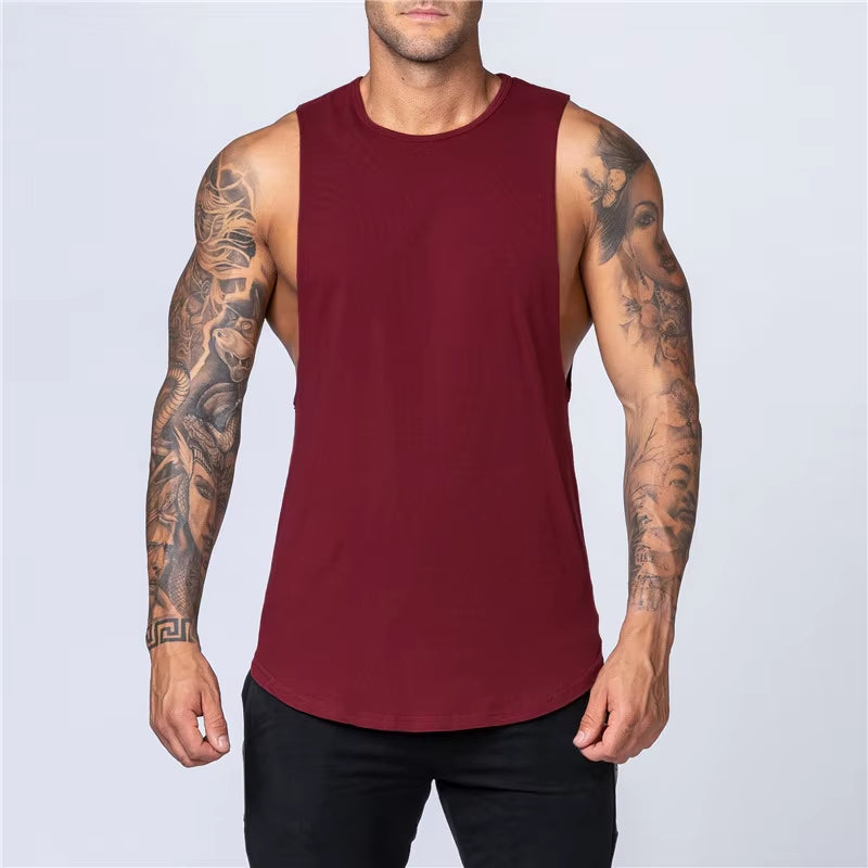 Men’s Cotton Gym Tank Top – Breathable Sleeveless Fitness Shirt