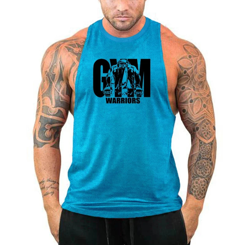 Men’s Muscle Tank – Breathable Cotton Sleeveless Gym Shirt