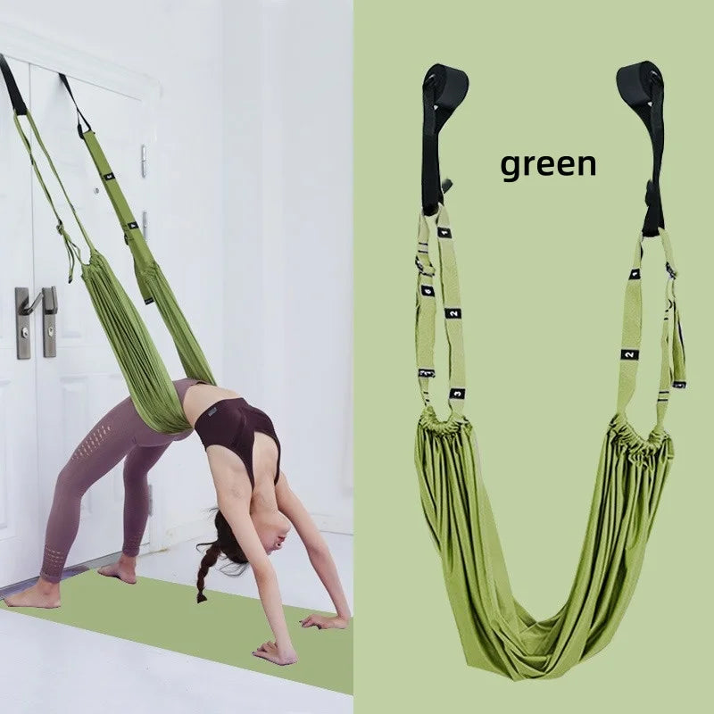 Adjustable Aerial Hammock Set Yoga Swing Stretching Strap