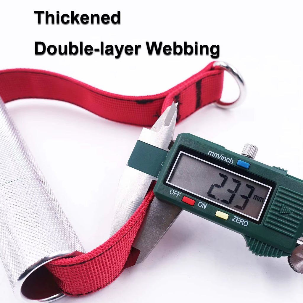 1Pair Metal Gym Handles Resistance Bands Exercise Cable Machine Home Fitness Equipment Double Webbing Non-Slip Grip