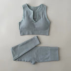 2/3Pcs Seamless Yoga Clothing Set Workout Sportswear Gym Clothing High Waist Leggings Crop Top Knitted Sports Outfit for Woman